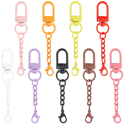 54Pcs Spray Painted Iron Swivel Clasps FIND-SC0022-76-1