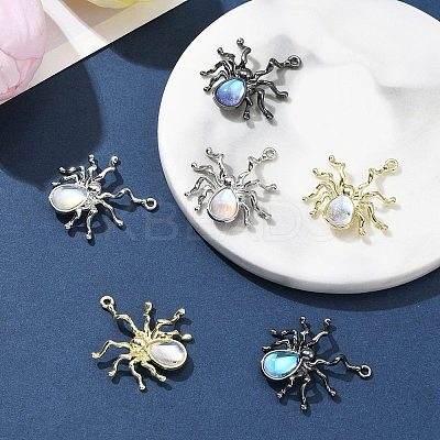 6Pcs 3 Colors Halloween Rack Plating Alloy Pendants PALLOY-FS0001-03-1