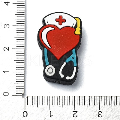 Medical Treatment Theme Stethoscope Silicone Beads SIL-G010-02A-1