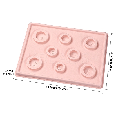 8 Sizes Flocking Plastic Rectangle Bracelet Design Board TOOL-D052-02-A-1