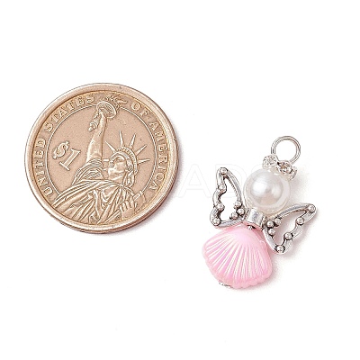 3Pcs 3 Colors Glass Pearl Pendants PALLOY-JF03471-1