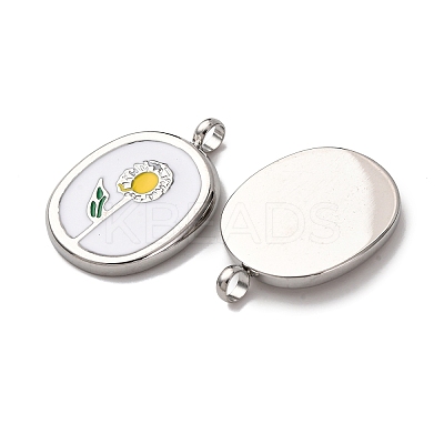 304 Stainless Steel Enamel Pendants STAS-P406-23P-1