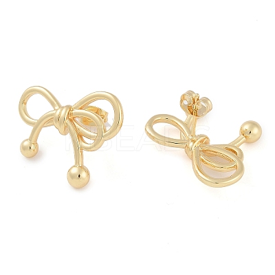 Brass Stud Earrings for Women EJEW-S225-12G-01-1