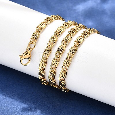 304 Stainless Steel Lumachina Chain Necklaces NJEW-P226-08G-01-1