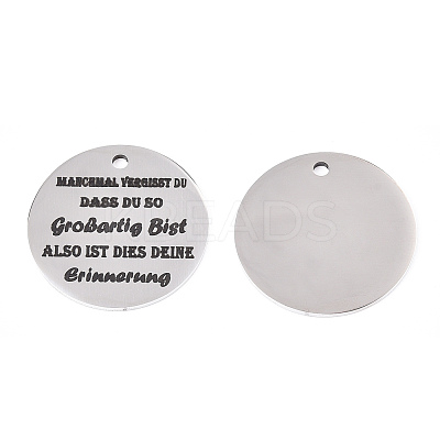 Non-Tarnish 201 Stainless Steel Pendants STAS-T064-38P-8-1