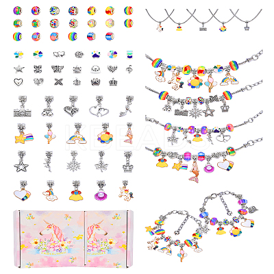 DIY European Bracelet Making Kits DIY-YWC0006-03A-1