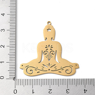 201 Stainless Steel Pendants STAS-D041-10G-1