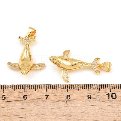 Brass Micro Pave Cubic Zirconia Pendants KK-Z140-23G-1