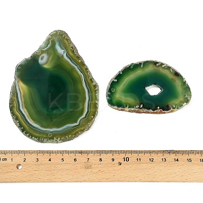 Natural Agate Nuggets Slice Links Connector Charms G-E022-M02-1