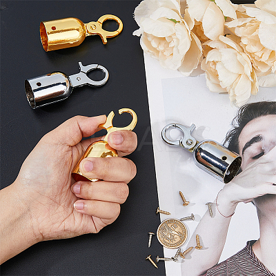 4Pcs 2 Colors Zinc Alloy Cord Ends FIND-FH0008-76-1