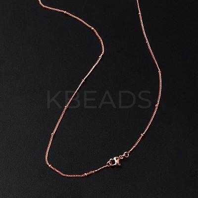 2mm Rack Plating Brass Satellite Chain Necklaces for Women Men MAK-L044-33RG-1