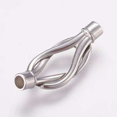 Tarnish Resistant 304 Stainless Steel Magnetic Clasps with Glue-in Ends STAS-L189-12P-1