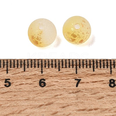 Frosted Transparent Glass Beads GLAA-A045-04K-1