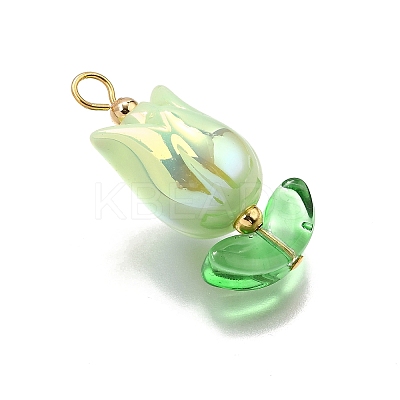 UV Plated Acrylic Pendants PALLOY-TA00270-1