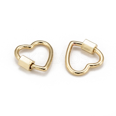 Brass Screw Carabiner Lock Charms KK-T047-04G-1