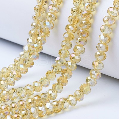 Electroplate Glass Beads Strands EGLA-A034-T4mm-B18-1