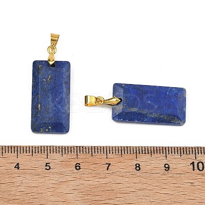 Dyed Natural Lapis Lazuli Faceted Pendants G-L623-03G-05-1