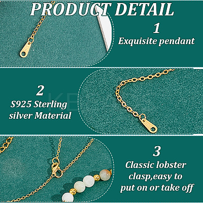 1Set S925 Sterling Silver Chain Extender Sets DIY-GO0002-29G-1