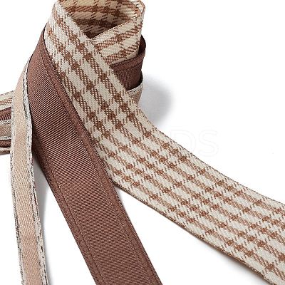 9 Yards 3 Styles Tartan Print Polyester Ribbon SRIB-C002-01E-1