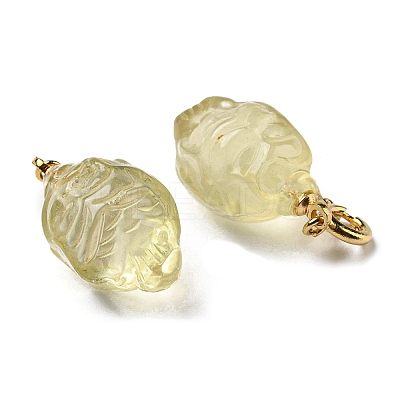 Natural Citrine Pendant Decorations G-R489-17G-1