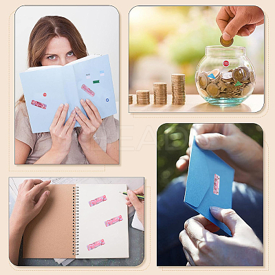 6 Sets 2 Styles Rectangle Paper Self Adhesive Category Labels Stickers DIY-GF0008-49-1