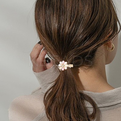 4 Bags 2 Styles Alloy & Resin Clip Hair Barrettes PHAR-SC0001-005-1
