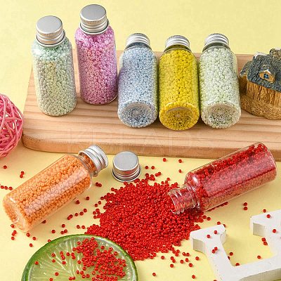 23338Pcs 7 Style Round Glass Seed Beads SEED-YW0002-25-1