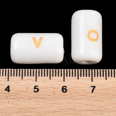 Handmade Printed Porcelain Beads PORC-T136-01D-1