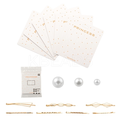 DIY Imitation Pearl Hair Bobby Pins Making Kits DIY-LS0003-57-1