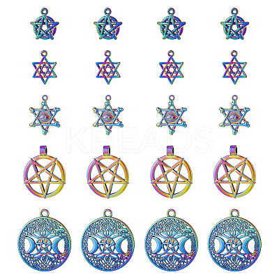 20Pcs 5 Style Plated Alloy Pendants FIND-CA0005-69-1