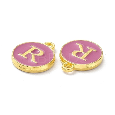 Golden Plated Alloy Enamel Charms ENAM-XCP0001-13R-1