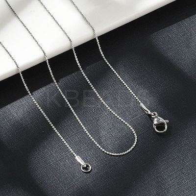 Non-Tarnish 304 Stainless Steel Serpentine Chain Necklace for Men Women NJEW-G076-01B-P-1