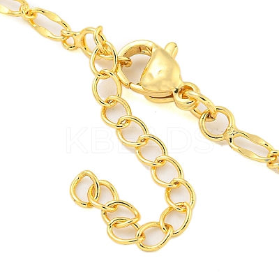Brass Micro Pave Clear Cubic Zirconia Pendant Necklaces LS-NJEW-M220-01D-G-1
