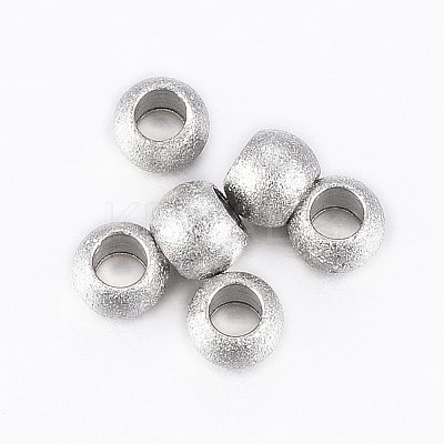 Tarnish Resistant 202 Stainless Steel Textured Beads STAS-K154-A-72P-1