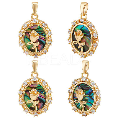 5Pcs Natural Abalone Shell/Paua Shell Pendants KK-BBC0007-62-1