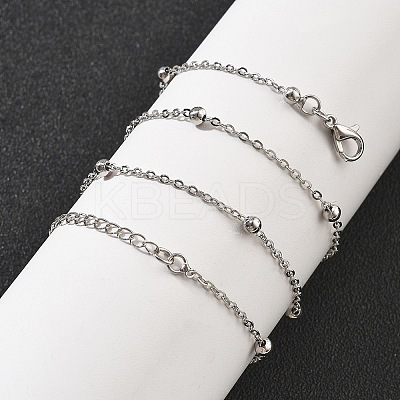 Brass Satellite Chains Necklaces for Women NJEW-D302-28P-1