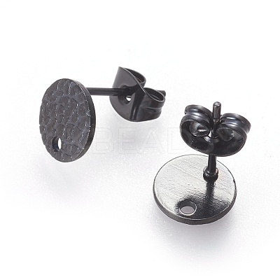 304 Stainless Steel Ear Stud Findings X-STAS-O119-15B-B-1