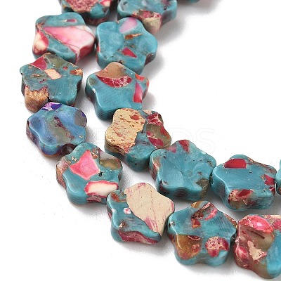 Dyed Synthetic Imperial Jasper Beads Strands G-D337-10mm-B04-1