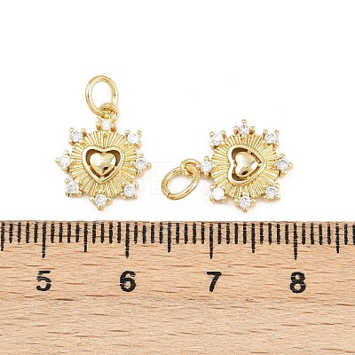 Brass Micro Pave Cubic Zirconia Pendants KK-A269-52G-1