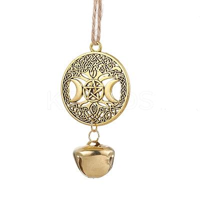 Iron Bell Pendant Decorations HJEW-JM02504-01-1