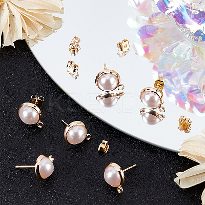 20Pcs Brass Stud Earring Findings MAK-BBC0001-28-1