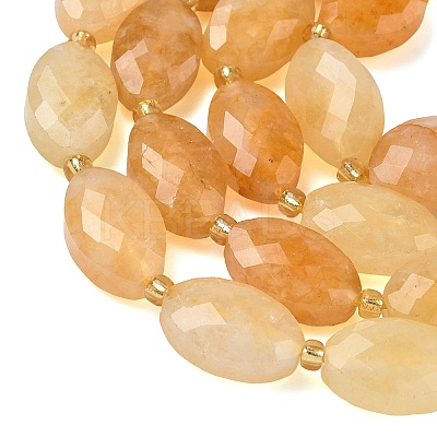 Natural Yellow Hematoid Quartz/Golden Healer Quartz Beads Strands G-A295-A06-01-1