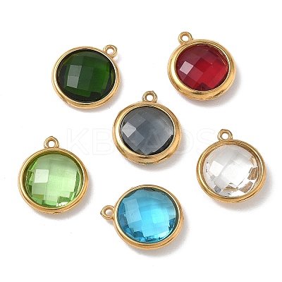 304 Stainless Steel Rhinestone Pendants STAS-P453-09G-M-1