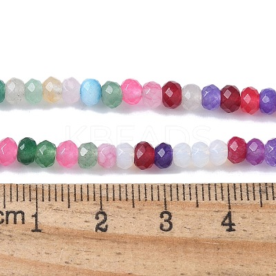 Dyed Natural Malaysia Jade Rondelle Beads Strands X-G-E316-2x4mm-67-1