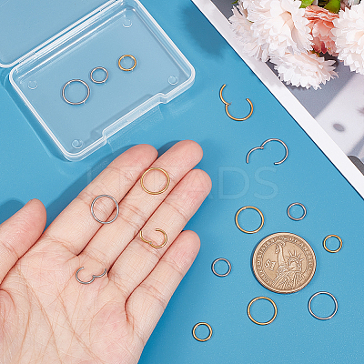 16Pcs 4 Styles 304 Stainless Steel Twister Clasps STAS-UN0040-53-1