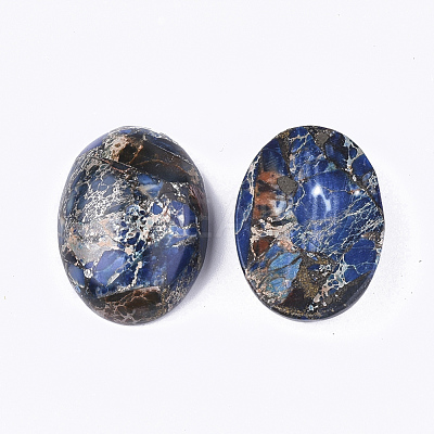 Synthetic Gold Line Regalite/Imperial Jasper/Sea Sediment Jasper Cabochons X-G-S329-079A-1