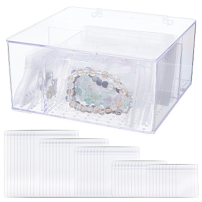80Pcs 5 Styles PVC Resealable Packaging Bags ABAG-FH0001-09-1