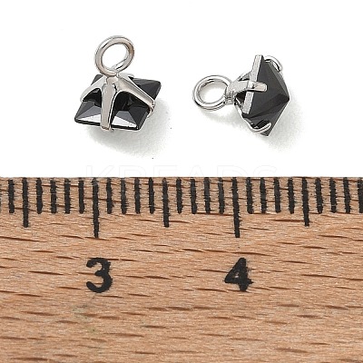 Brass Pave Cubic Zirconia Charms CU-CBABEB3-05P-1