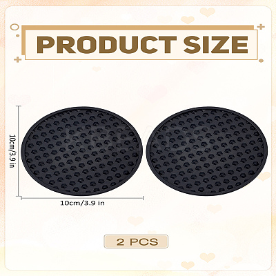 2Pcs Silicone Coaster AJEW-LP0006-31D-1