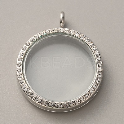 Alloy Crystal Rhinestone Locket Pendants FIND-WH0061-78P-1